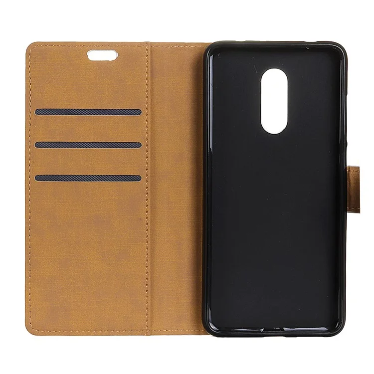 Wallet Stand Flip Leather Mobile Case for Xiaomi Redmi 5 - Black