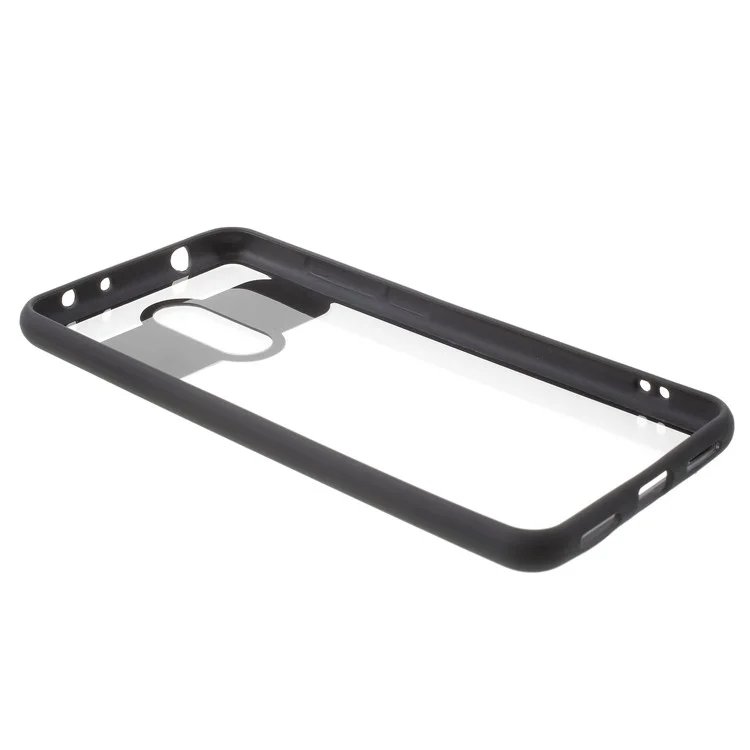 TPU Frame + Transparent Acrylic Back Hybrid Case for Xiaomi Redmi 5 - Black