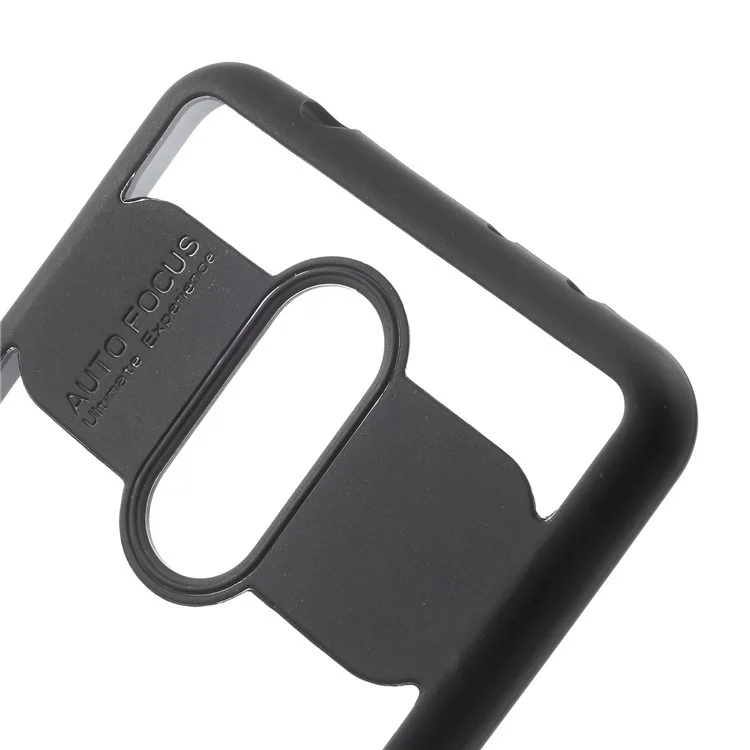 TPU Frame + Transparent Acrylic Back Hybrid Case for Xiaomi Redmi 5 - Black