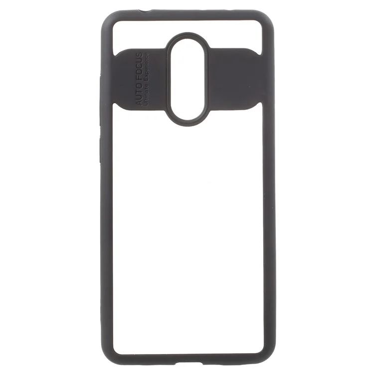 For Xiaomi Redmi Note 5 (12MP Rear Camera) / Redmi 5 Plus (China) TPU Frame + Transparent Acrylic Back Hybrid Phone Case - Black