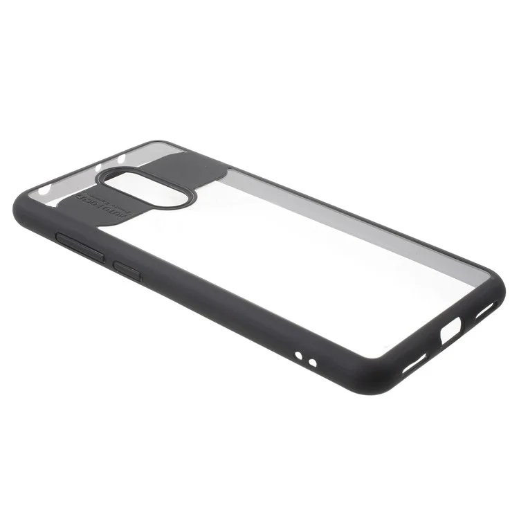 For Xiaomi Redmi Note 5 (12MP Rear Camera) / Redmi 5 Plus (China) TPU Frame + Transparent Acrylic Back Hybrid Phone Case - Black