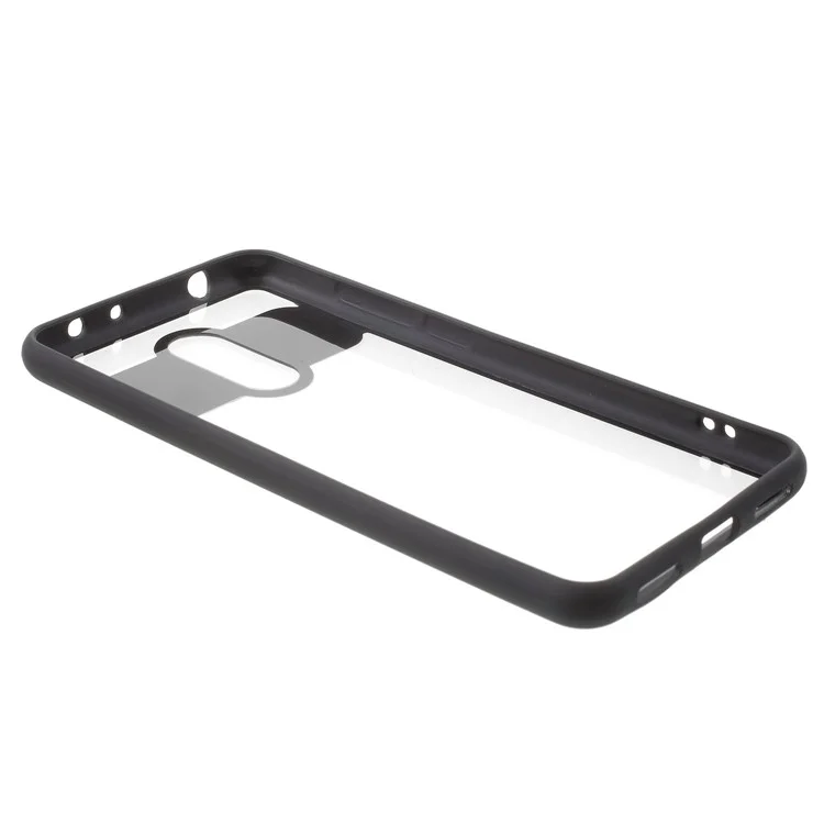 For Xiaomi Redmi Note 5 (12MP Rear Camera) / Redmi 5 Plus (China) TPU Frame + Transparent Acrylic Back Hybrid Phone Case - Black