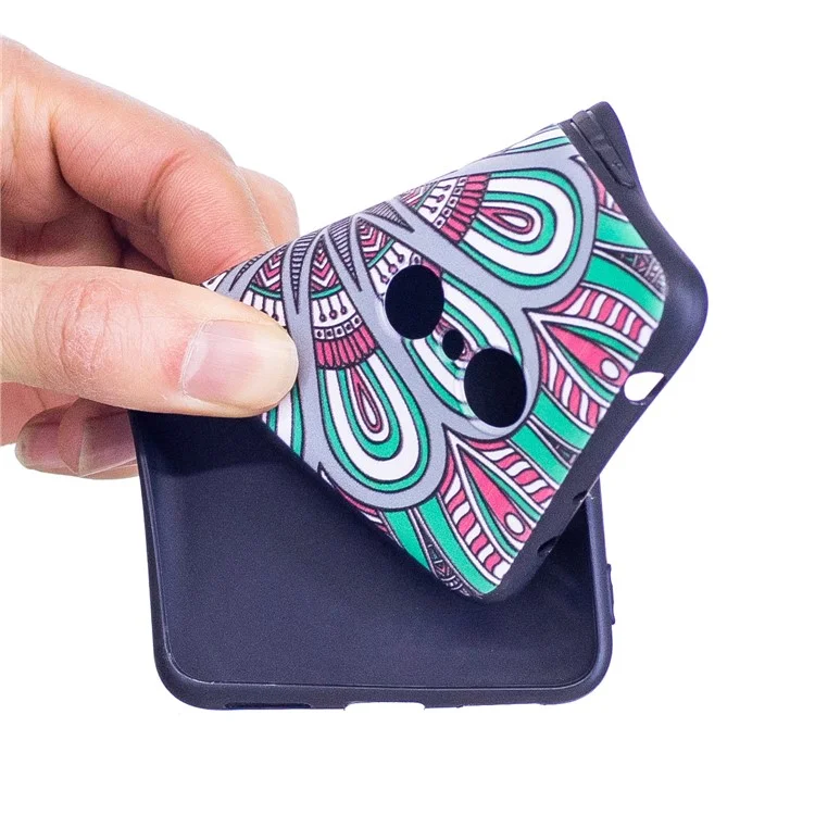 Soft Embossed Pattern Printing TPU Protective Case for Xiaomi Redmi 5 - Ancient Pattern