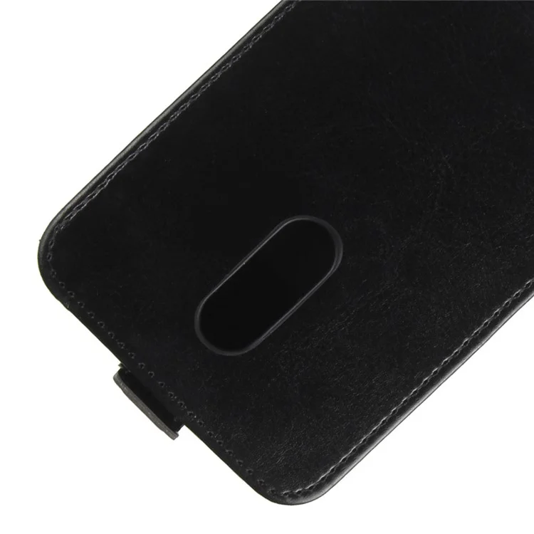 Crazy Horse Vertical Flip PU Leather Case with Card Holder for Xiaomi Redmi 5 - Black