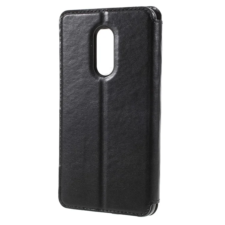 ROAR KOREA View Window PU Leather Magnetic Case with Stand for Xiaomi Redmi Note 4X - Black