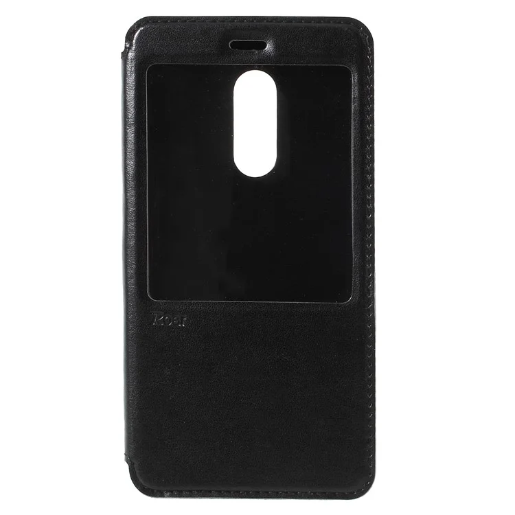 ROAR KOREA View Window PU Leather Magnetic Case with Stand for Xiaomi Redmi Note 4X - Black