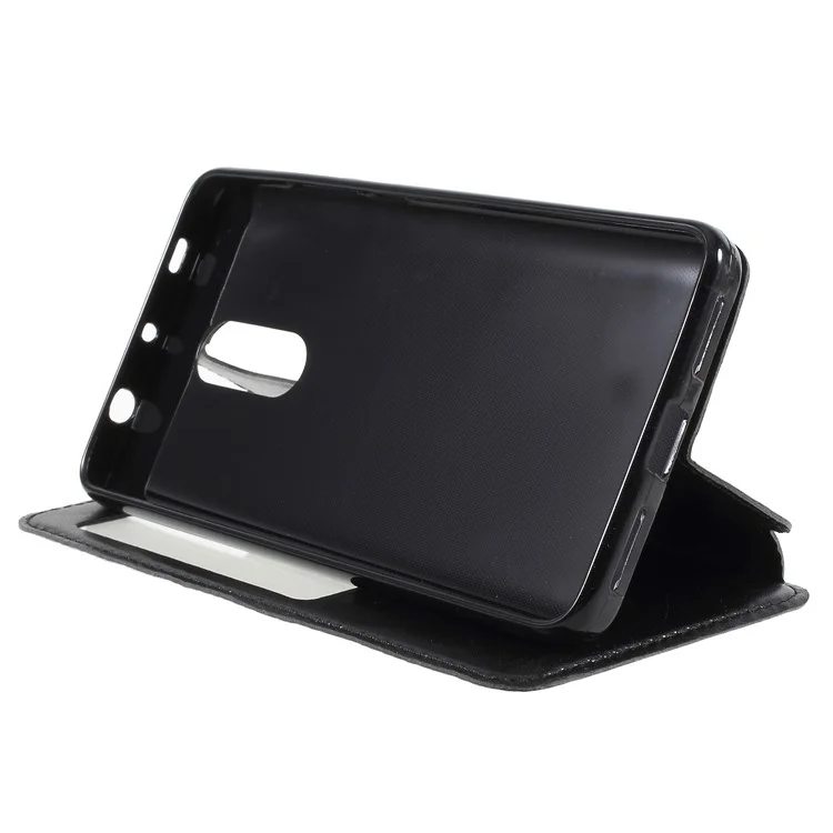 ROAR KOREA View Window PU Leather Magnetic Case with Stand for Xiaomi Redmi Note 4X - Black