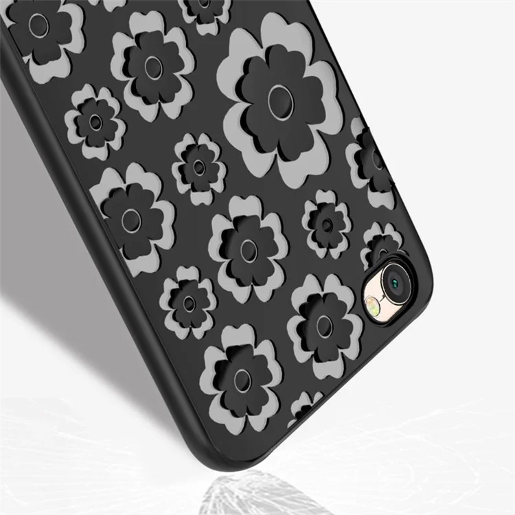 WAKING DRAGON 3D Flower Series Soft TPU Back Case for Xiaomi Redmi Note 5A / Redmi Y1 Lite - Black