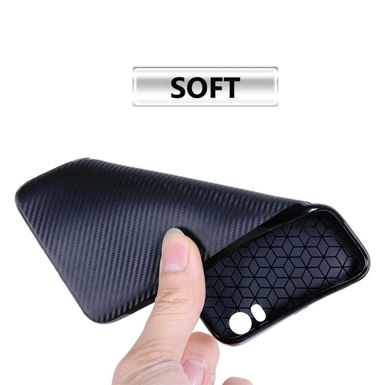 Carbon Fiber Texture TPU Phone Cover for Xiaomi Mi 5 - Black