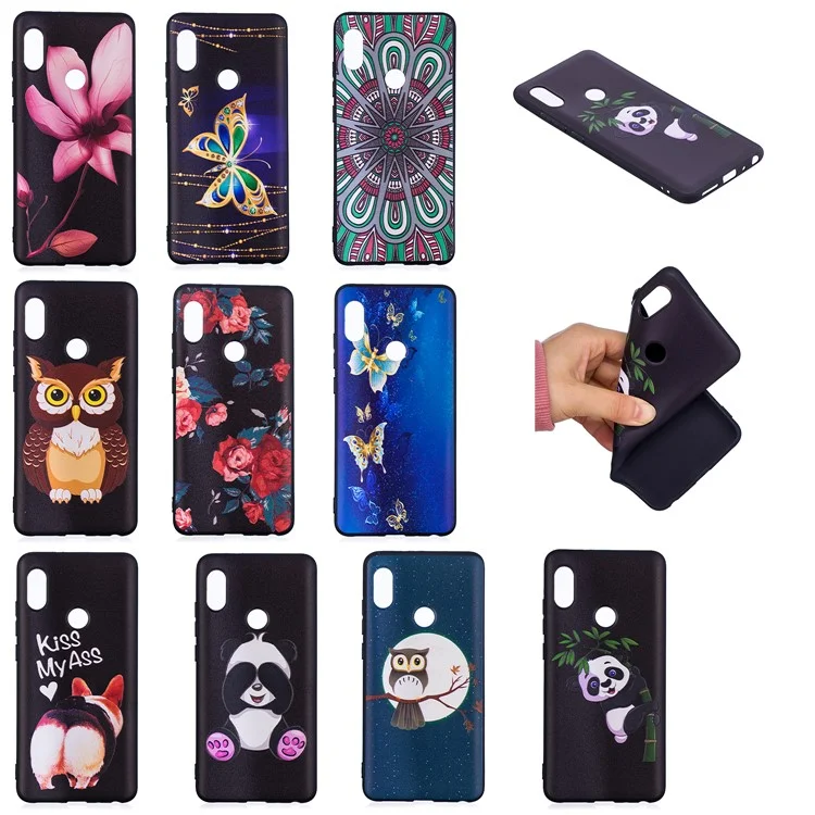 Soft Embossed Pattern Printing TPU Protective Case for Xiaomi Redmi Note 5 Pro (Dual Camera) / Redmi Note 5 (China) - Cute Panda