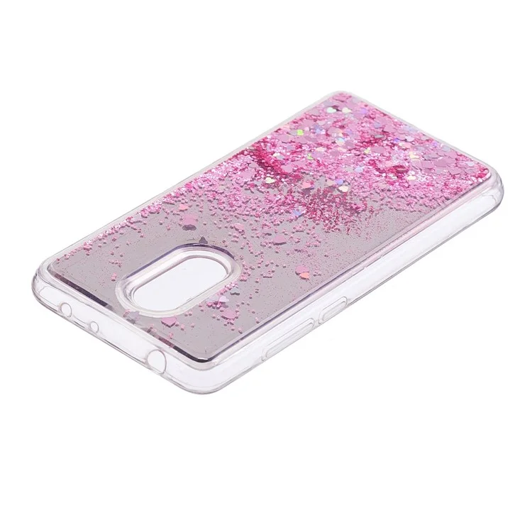 Dynamic Glitter Sequins Quicksand Mirror Surface TPU Mobile Phone Case for Xiaomi Redmi 5 - Pink
