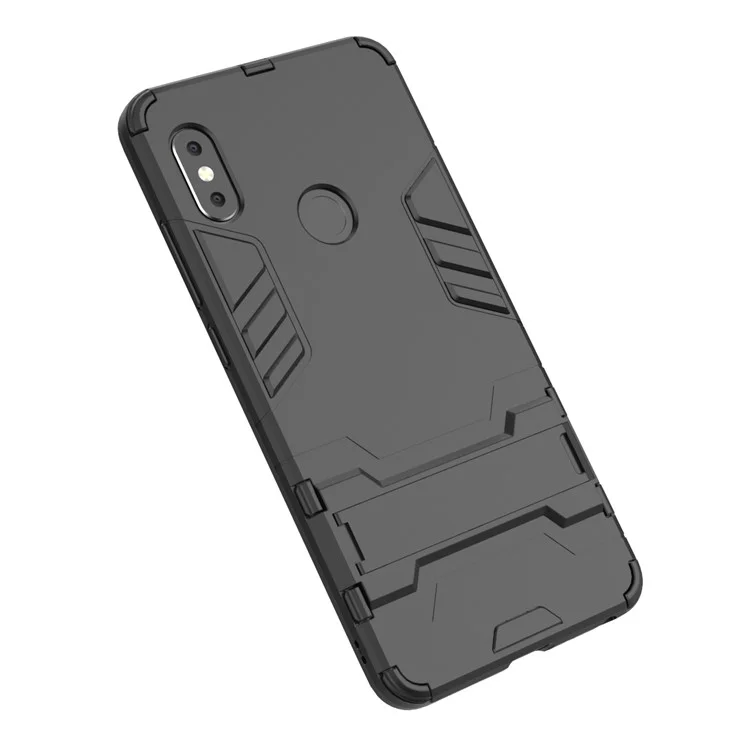 PC a Prueba de Choque + TPU Hybrid Kickstand Case Para Xiaomi Redmi Note 5 Pro (cámara Dual) / Redmi Note 5 (China) - Negro