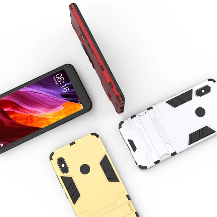 Stoßdichtes PC + TPU Hybrid -kickstand Telefon Für Xiaomi Redmi Note 5 Pro (Dual -kamera) / Redmi Note 5 (China) - Schwarz