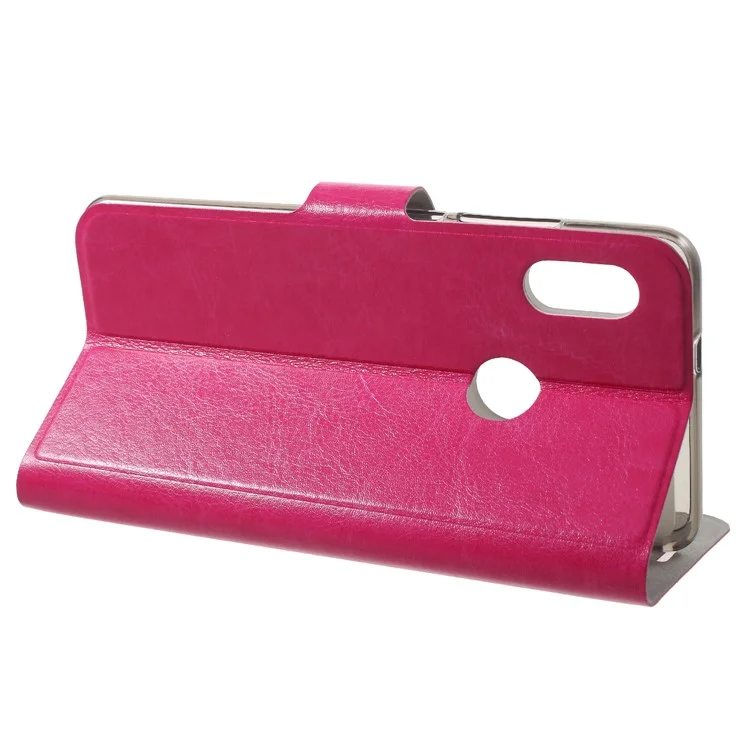 Crazy Horse Leather Stand Case for Xiaomi Redmi Note 5 Pro (Dual Camera) / Redmi Note 5 (China) - Rose