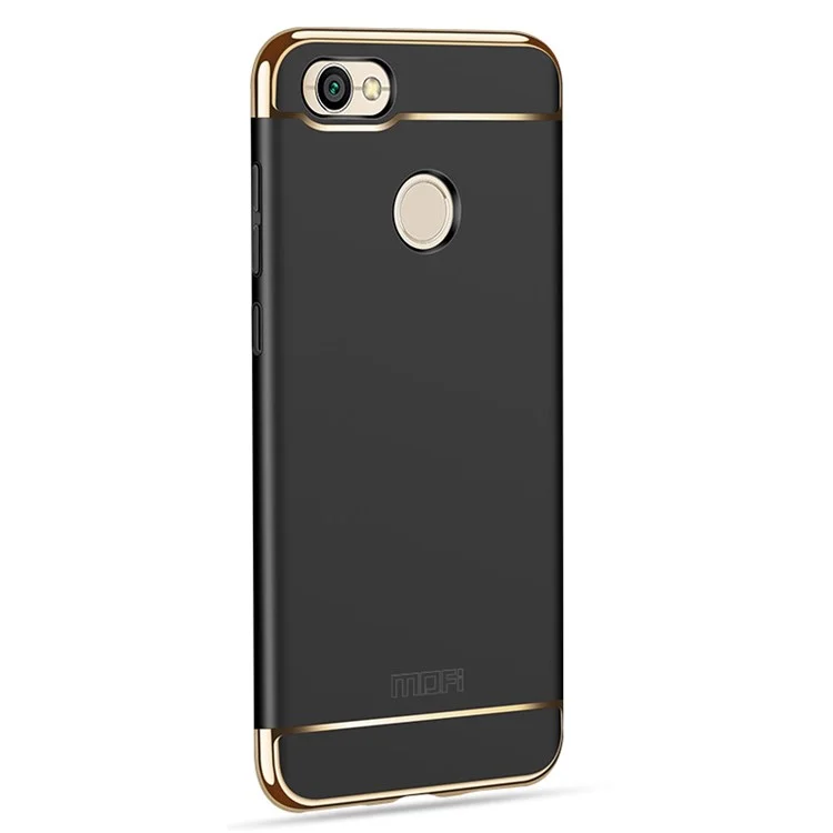 MOFI Guard Series Detachable 3-in-1 Electroplating Plastic Hard Case for Xiaomi Redmi Note 5A Prime/Redmi Y1 (India) - Black