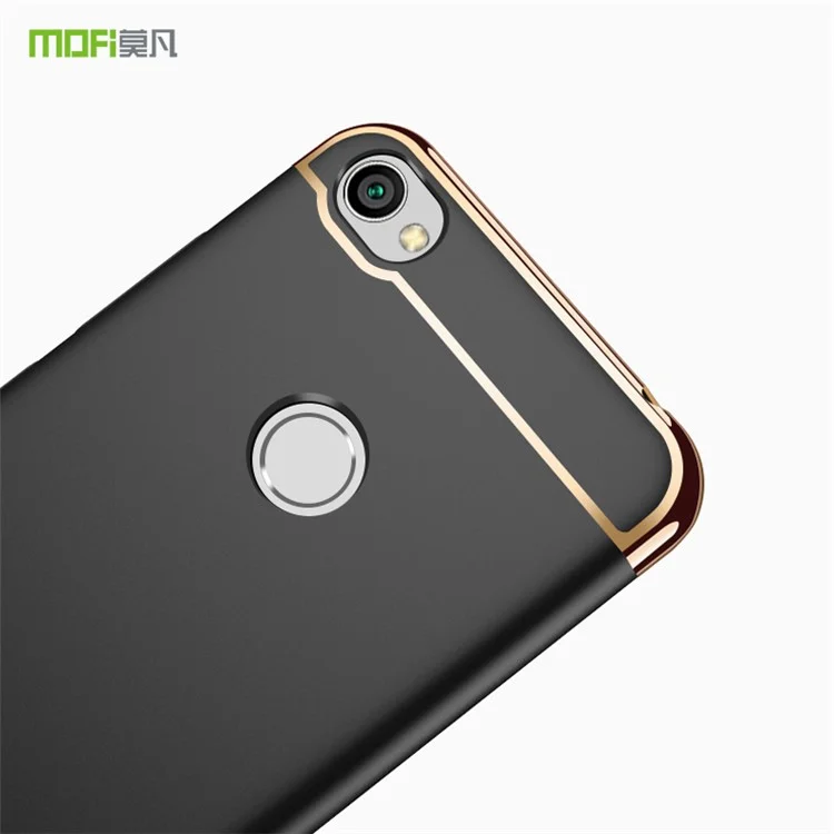 MOFI Guard Series Detachable 3-in-1 Electroplating Plastic Hard Case for Xiaomi Redmi Note 5A Prime/Redmi Y1 (India) - Black