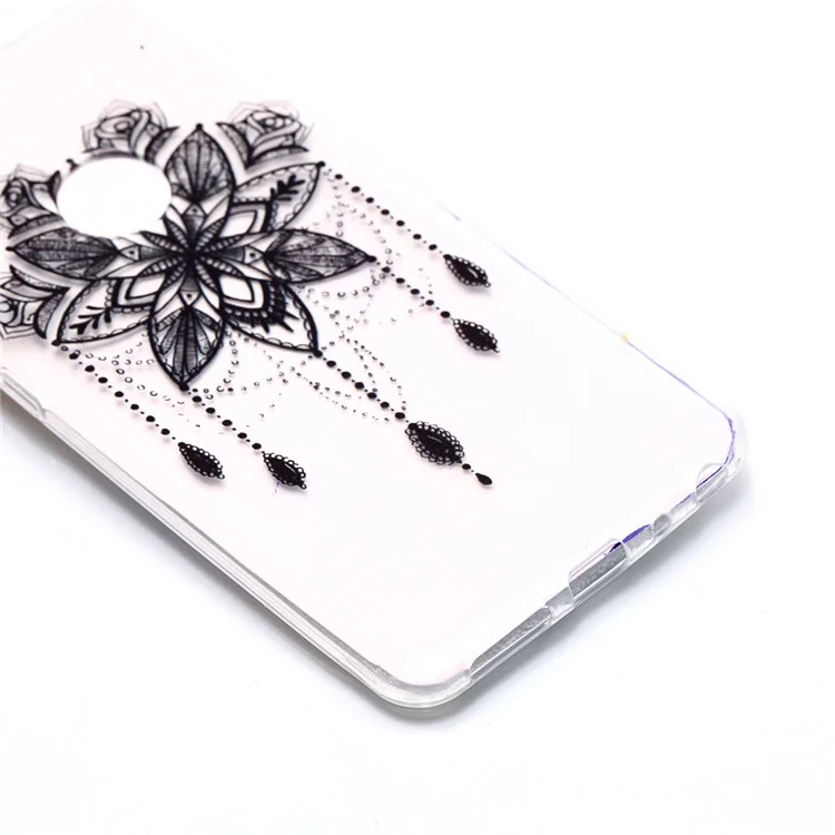 Pattern Printing TPU Phone Cover for Xiaomi Redmi Note 5 Pro (Dual Camera) / Redmi Note 5 (China) - Black Flower