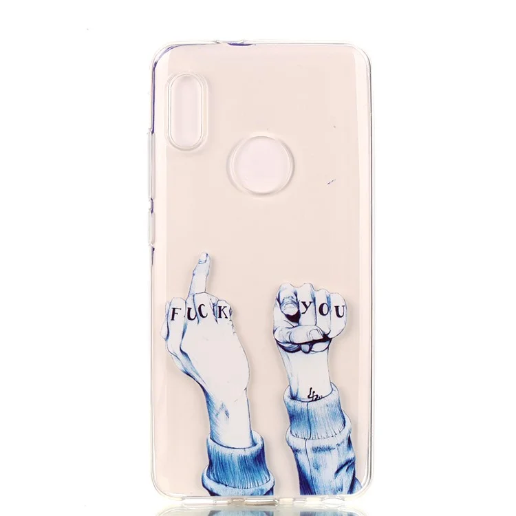 Pattern Printing TPU Cell Phone Cover for Xiaomi Redmi Note 5 Pro (Dual Camera) / Redmi Note 5 (China) - FUCK Pattern