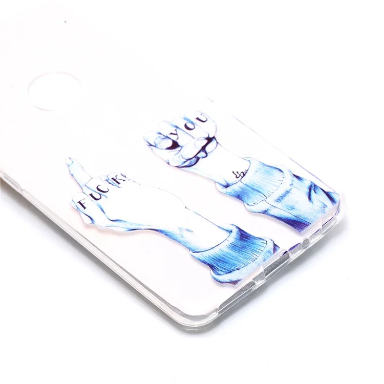 Pattern Printing TPU Cell Phone Cover for Xiaomi Redmi Note 5 Pro (Dual Camera) / Redmi Note 5 (China) - FUCK Pattern