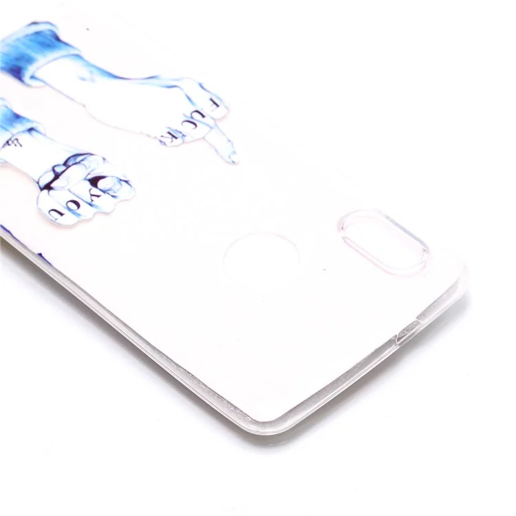Pattern Printing TPU Cell Phone Cover for Xiaomi Redmi Note 5 Pro (Dual Camera) / Redmi Note 5 (China) - FUCK Pattern