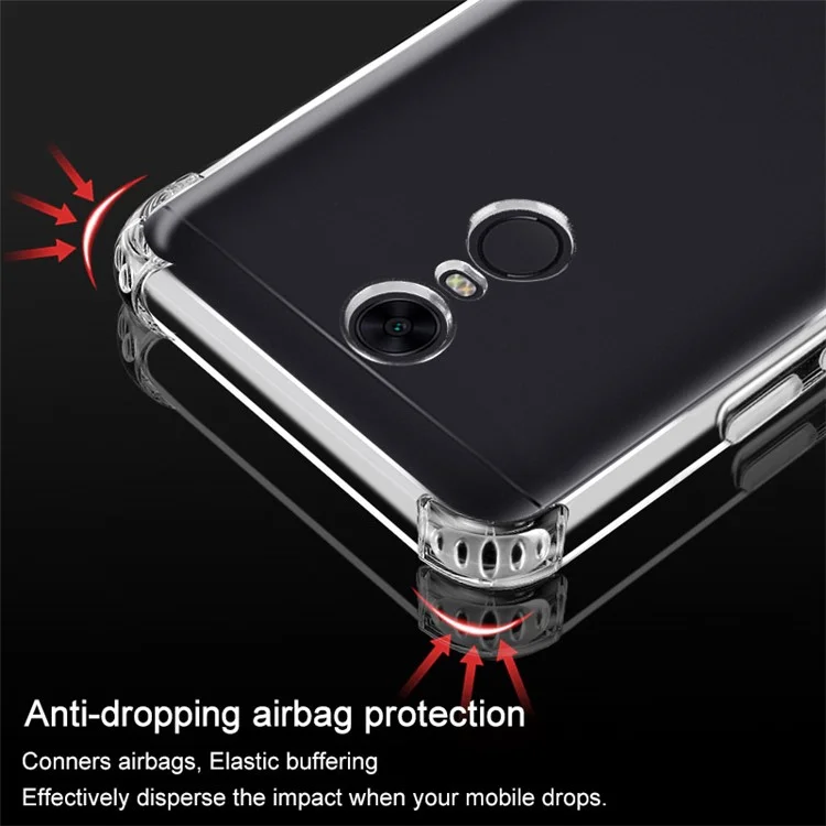 IMAK Anti-drop TPU Cover Case + Screen Protector for Xiaomi Redmi Note 5 (12MP Rear Camera) / Redmi 5 Plus (China) - Transparent