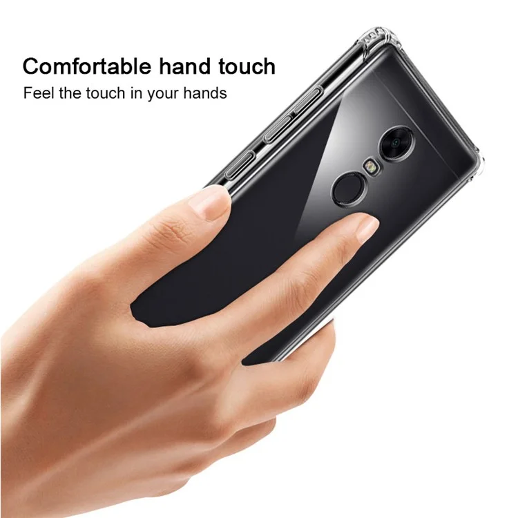 IMAK Anti-drop TPU Cover Case + Screen Protector for Xiaomi Redmi Note 5 (12MP Rear Camera) / Redmi 5 Plus (China) - Transparent