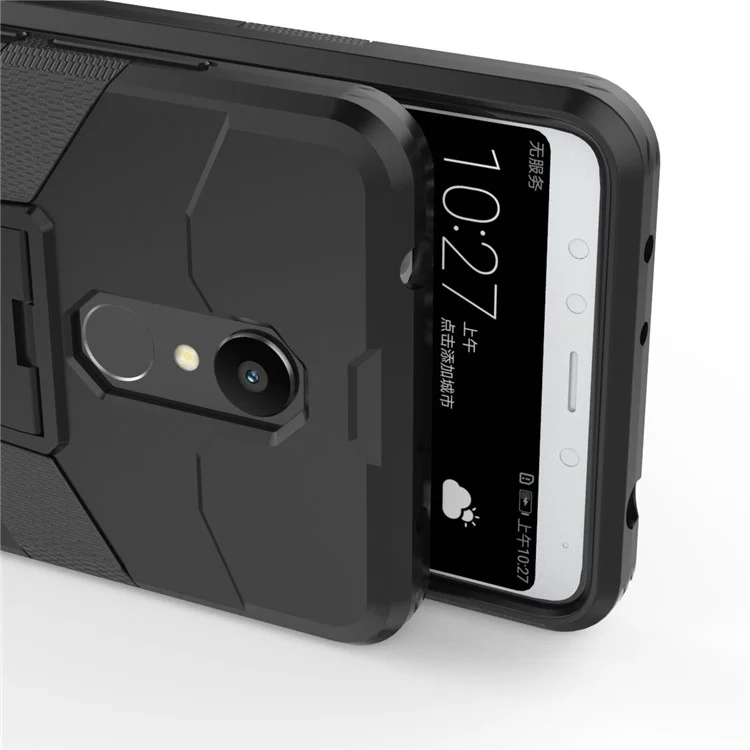 Armor Kickstand Plastic TPU Hybrid Back Case for Xiaomi Redmi 5 - Black