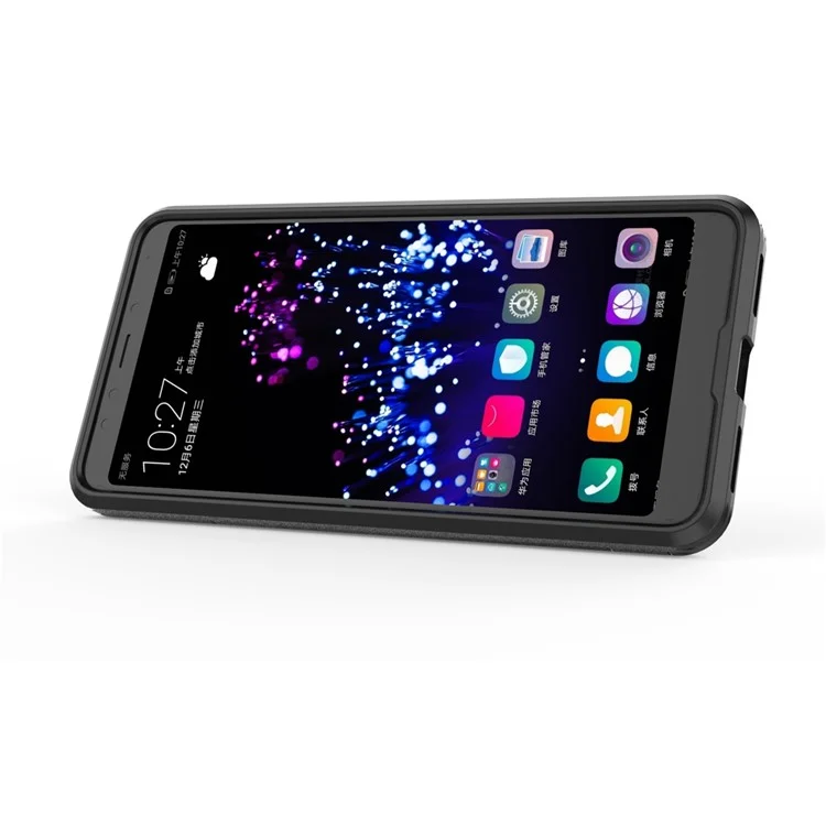 Armor Kickstand Plastic TPU Hybrid Back Case for Xiaomi Redmi 5 - Black