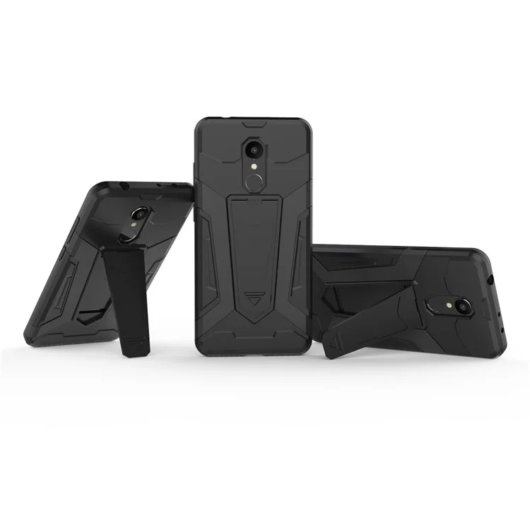 Armor Kickstand Plastic TPU Hybrid Back Case for Xiaomi Redmi 5 - Black