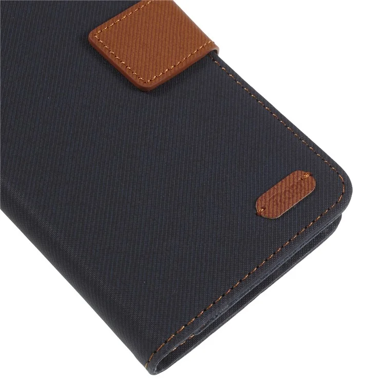 ROAR KOREA Twill Leather Wallet Case for Xiaomi Redmi Note 5A Prime / Redmi Y1 (India) - Black