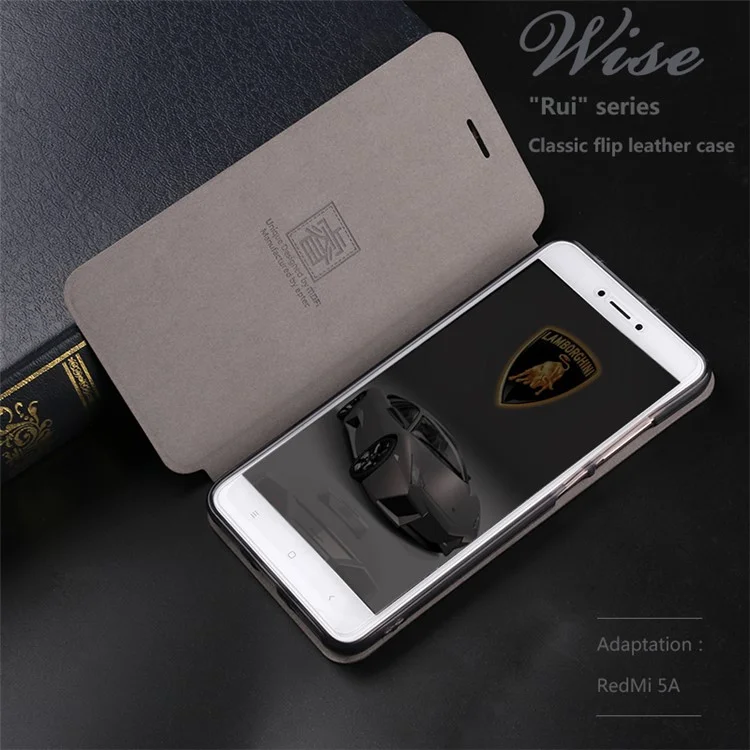 MOFI Rui Series Leather Stand Case for Xiaomi Redmi 5A - Black