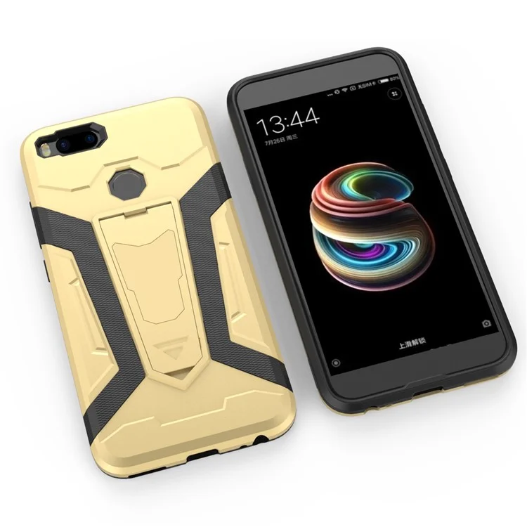 Armor PC + TPU Hybrid Kickstand Cell Phone Case for Xiaomi Mi A1/5X - Gold