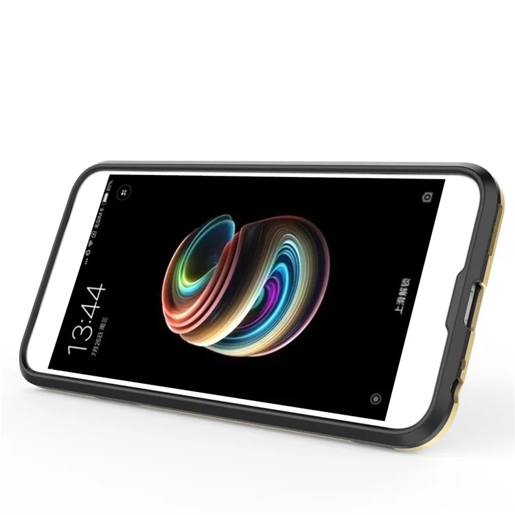 Armor PC + TPU Hybrid Kickstand Cell Phone Case for Xiaomi Mi A1/5X - Gold