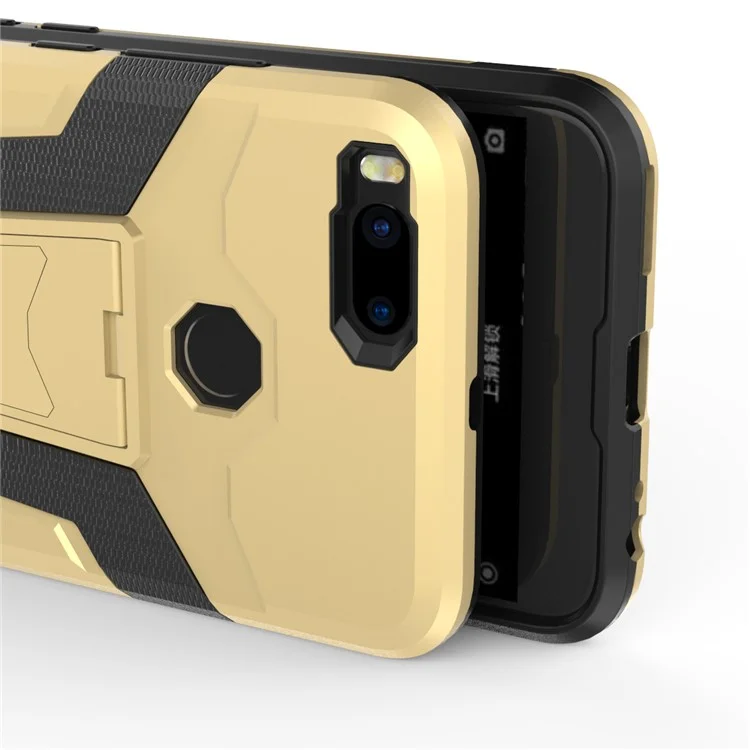 Armor PC + TPU Hybrid Kickstand Cell Phone Case for Xiaomi Mi A1/5X - Gold