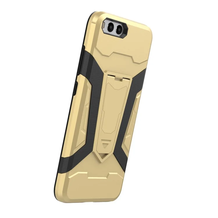 For Xiaomi Mi 6 Armor PC + TPU Hybrid Kickstand Cell Phone Case - Gold