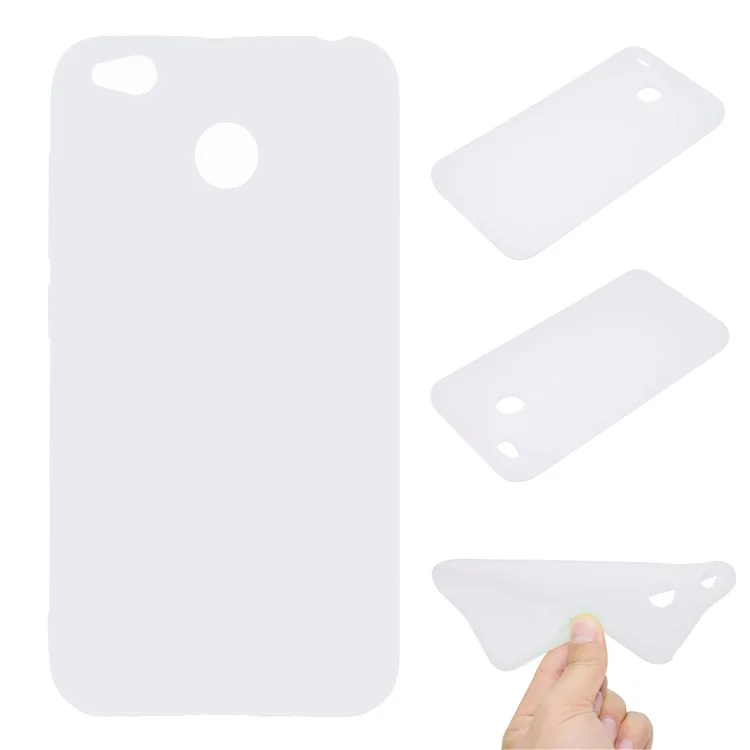 Soft Frosted TPU Cell Phone Cover for Xiaomi Redmi 4X - White