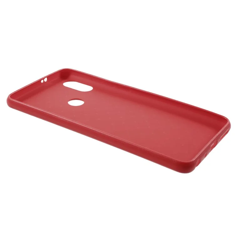 Woven Pattern TPU Ultra Thin Phone Back Casing for Xiaomi Redmi Note 5 Pro (Dual Camera) / Redmi Note 5 (China) - Red