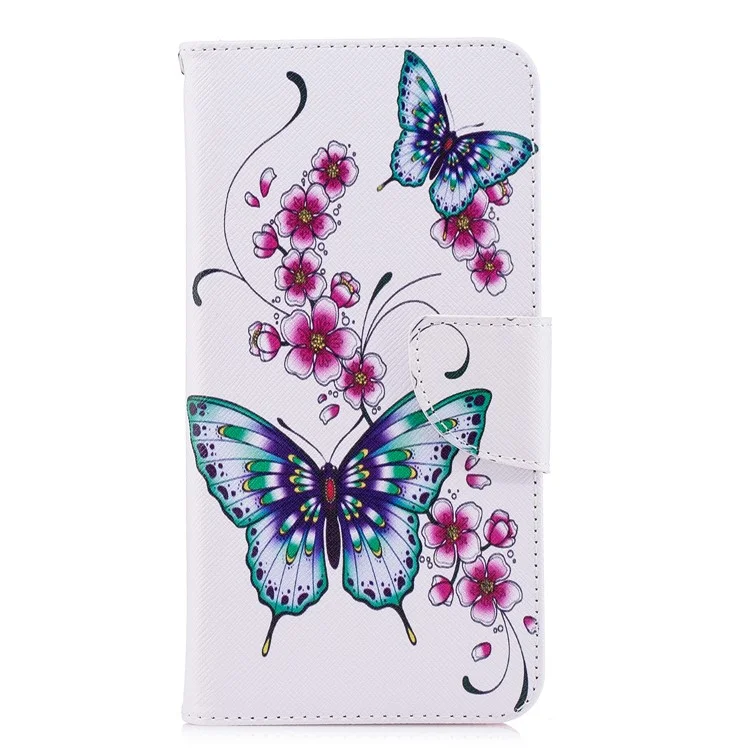 Pattern Printing Wallet Leather Case with Stand for Xiaomi Redmi Note 4 (MediaTek)/Redmi Note 4 (Snapdragon) - Butterflies and Flowers
