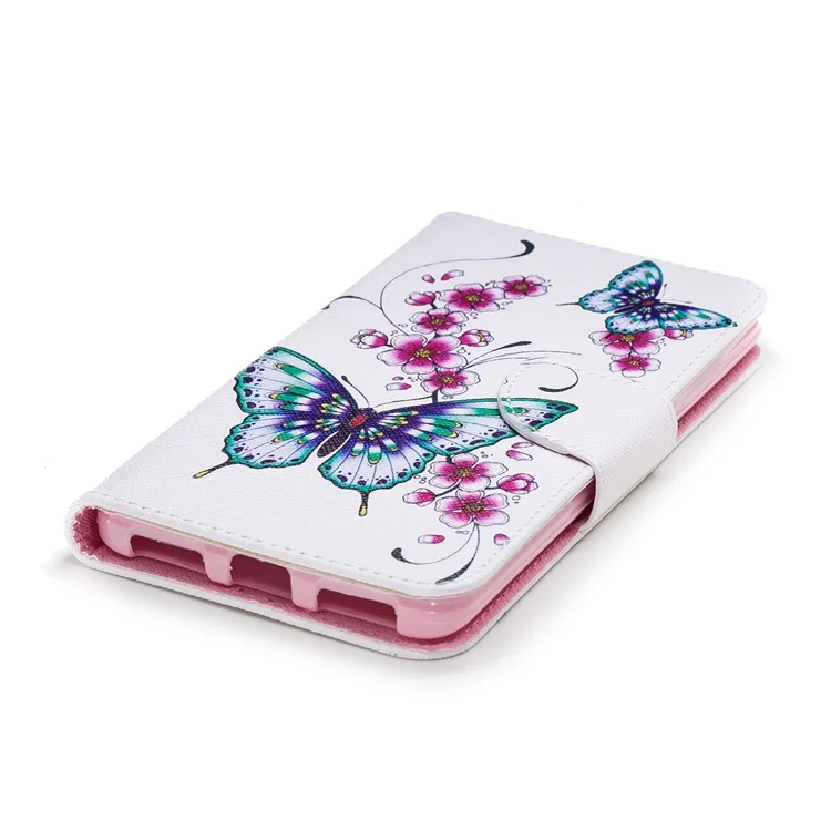 Pattern Printing Wallet Leather Case with Stand for Xiaomi Redmi Note 4 (MediaTek)/Redmi Note 4 (Snapdragon) - Butterflies and Flowers