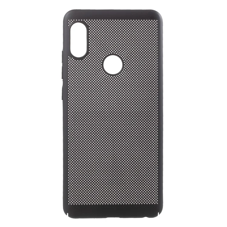 Rubberized Hollow Mesh Heat Dissipation PC Case for Xiaomi Redmi Note 5 Pro (Dual Camera) / Redmi Note 5 (China) - Black