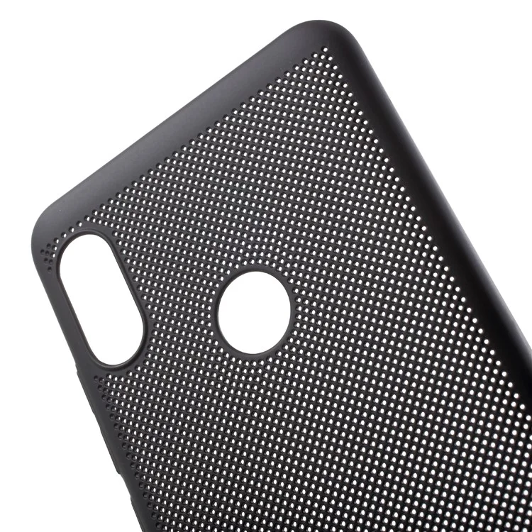 Rubberized Hollow Mesh Heat Dissipation PC Case for Xiaomi Redmi Note 5 Pro (Dual Camera) / Redmi Note 5 (China) - Black