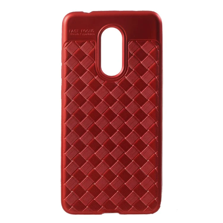 Woven Pattern TPU Case for Xiaomi Redmi 5 - Red
