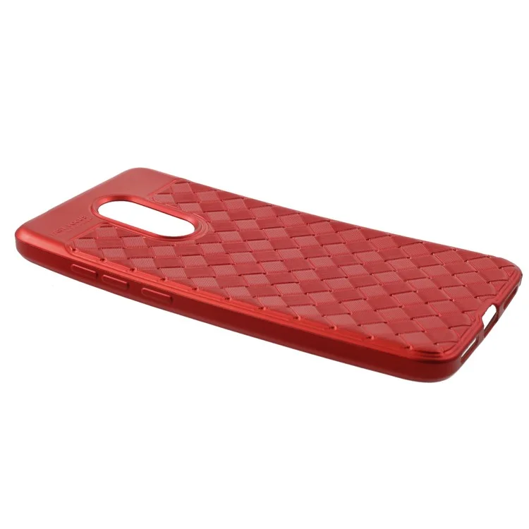 Woven Pattern TPU Case for Xiaomi Redmi 5 - Red