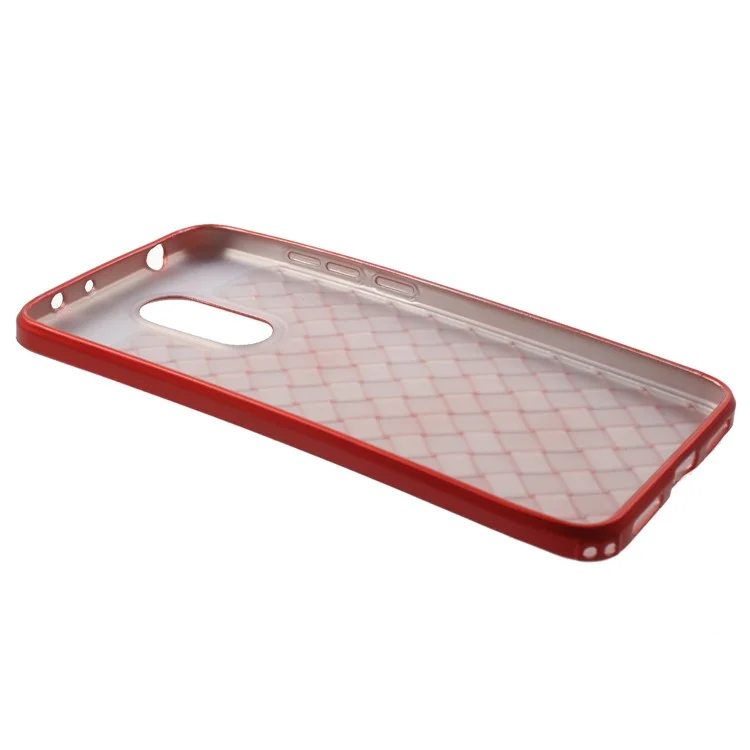 Woven Pattern TPU Case for Xiaomi Redmi 5 - Red