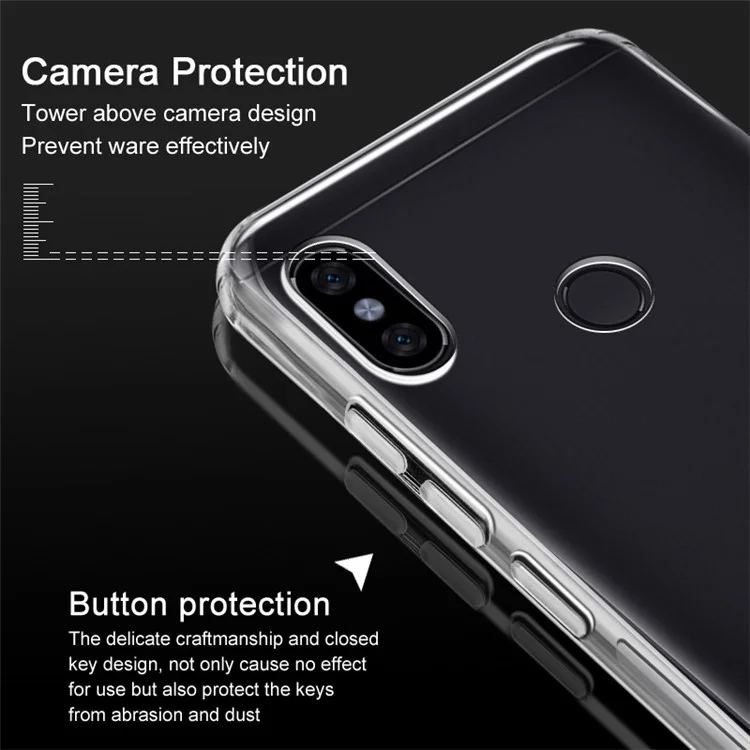 IMAK Anti-drop TPU Back Case + Screen Protector for Xiaomi Redmi Note 5 Pro (Dual Camera) / Redmi Note 5 (China)