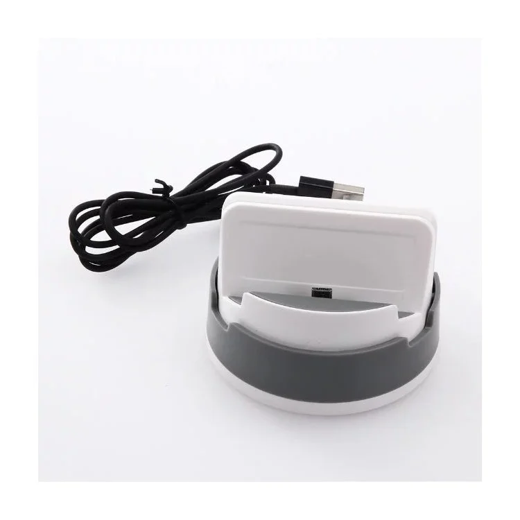 360-degree Rotating Micro USB Charging Sync Stand Dock for Samsung Sony Huawei etc - Grey