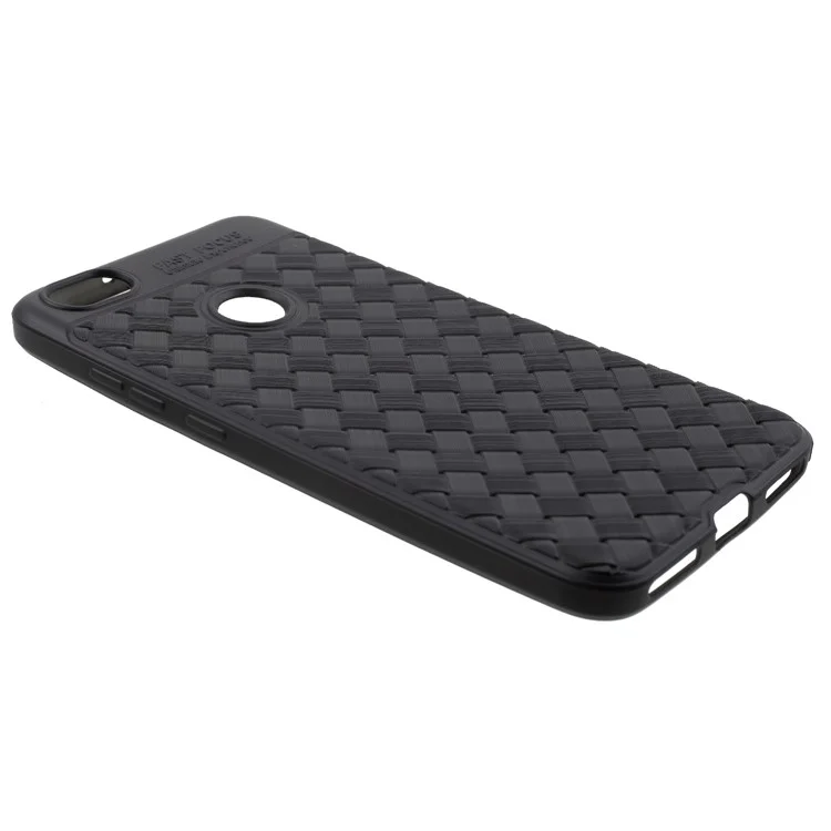 Woven Texture Soft TPU Phone Case for Xiaomi Redmi Note 5A Prime / Y1 (India) - Black