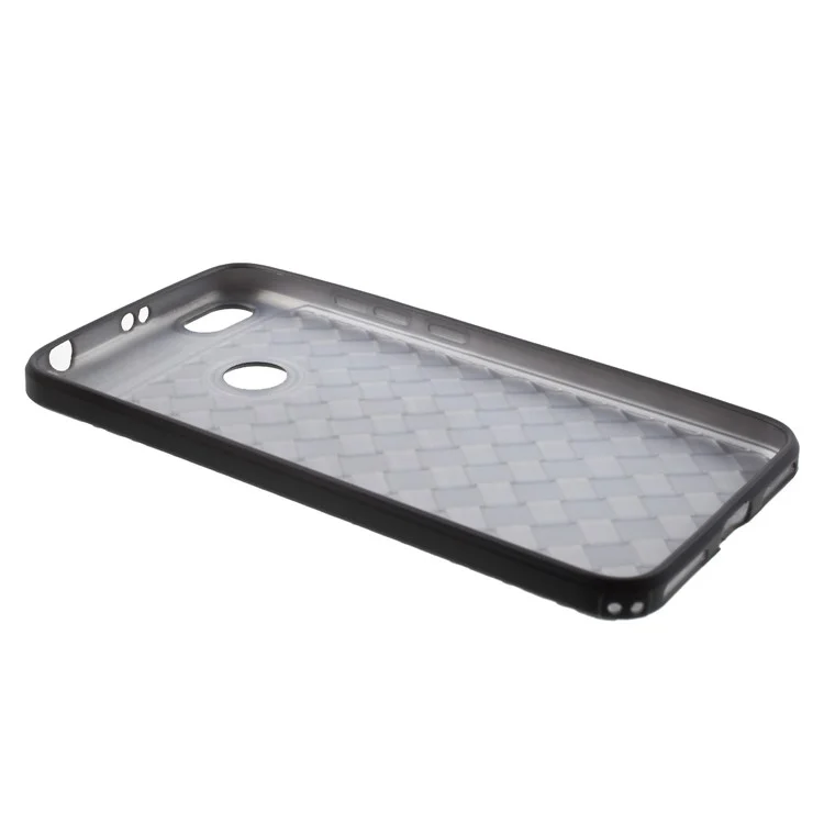 Woven Texture Soft TPU Phone Case for Xiaomi Redmi Note 5A Prime / Y1 (India) - Black
