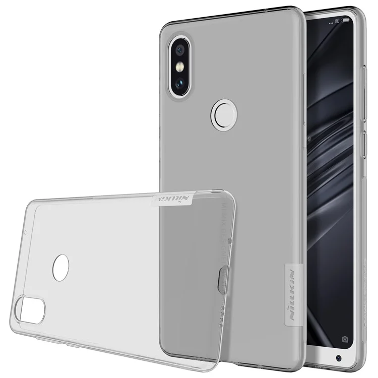NILLKIN Nature 0.6mm Soft TPU Mobile Phone Case for Xiaomi Mi Mix 2s - Grey