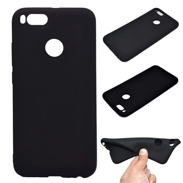 Soft Matte TPU Cell Phone Case for Xiaomi Mi A1 / 5X - Black